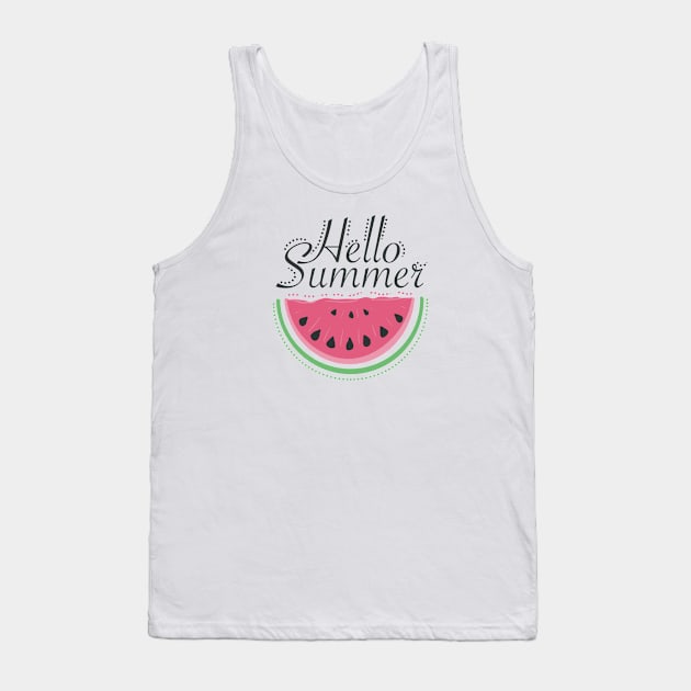 Watermelon summer Tank Top by Xatutik-Art